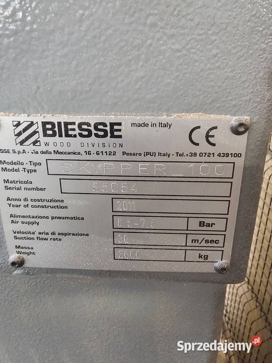 Centrum wiertarskie BIESSE SKIPPER 100 Produkcja warmińsko-mazurskie Bartoszyce sprzedam