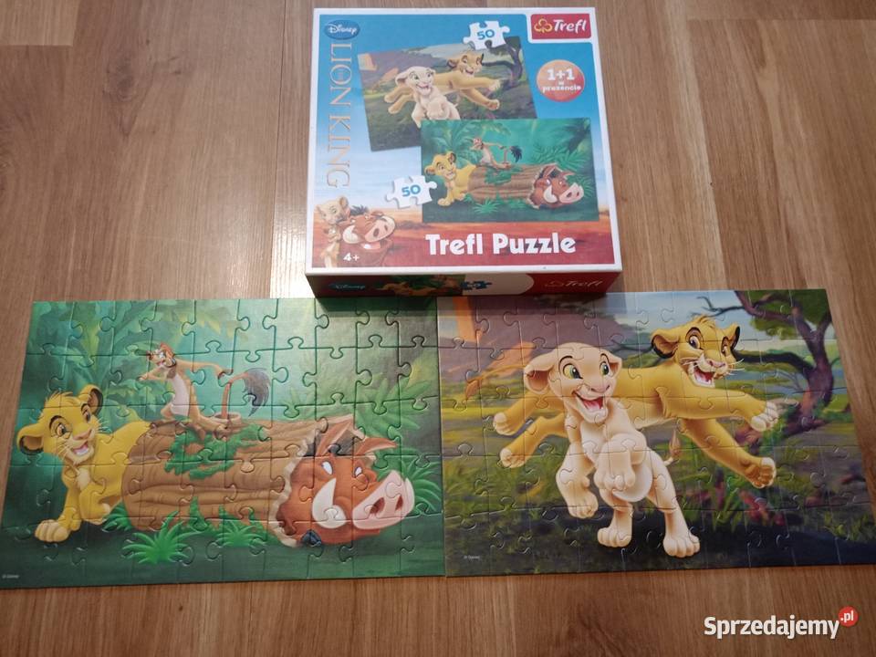 Puzzle 2 w 1 50 elemetów każdy Lasek