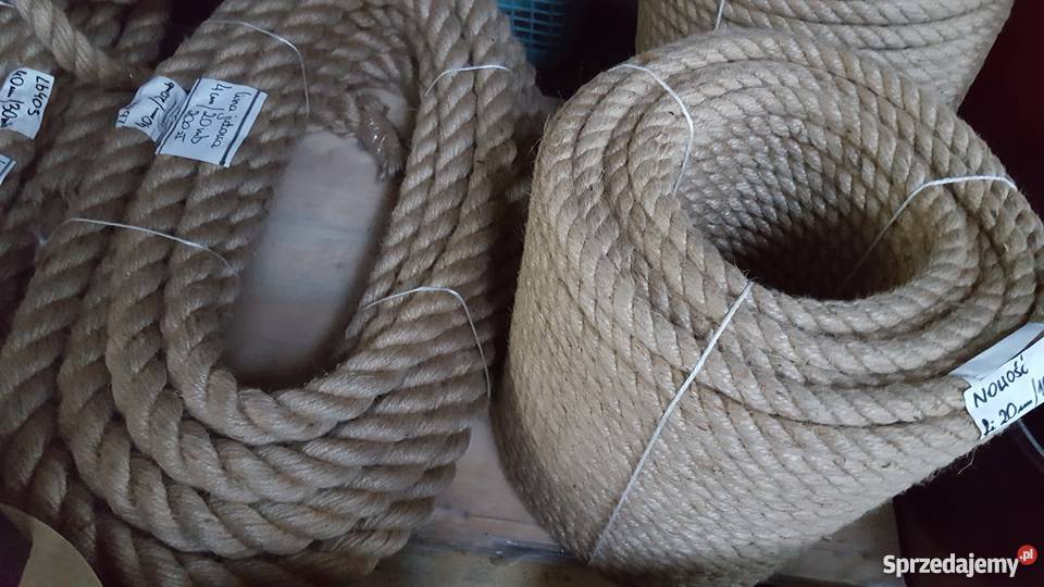 Piękna lina jutowa 20mm duża rolka 100mb
