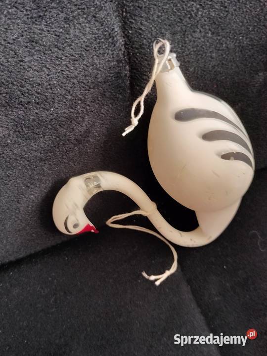 Dwie bombki łabędź prl