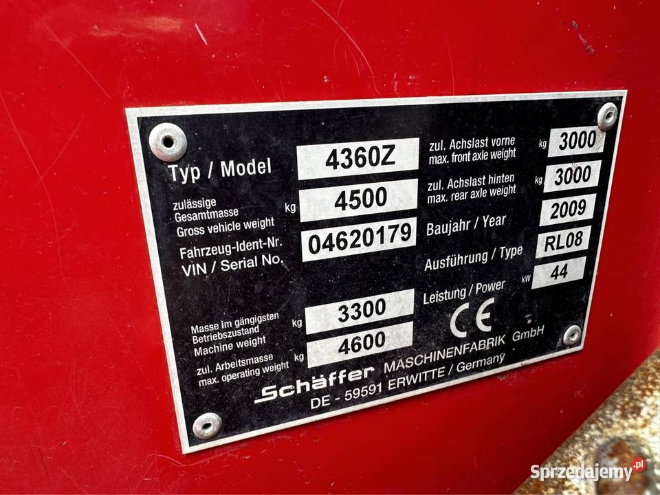 Ładowarka przegubowa schaffer 4360 Z Schaffer Brzeźnik