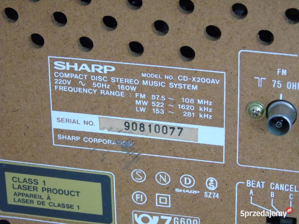 Wieża Sharp CDX200AV świetny dźwięk Vintage podkarpackie Jasło