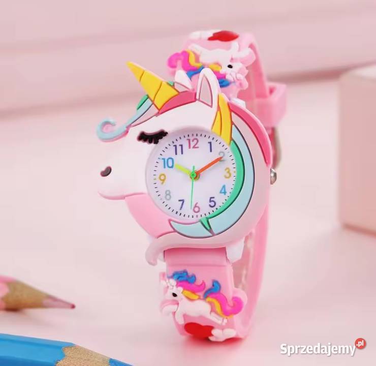 Zegarek uroczy dziewczynki różowy Łęczna