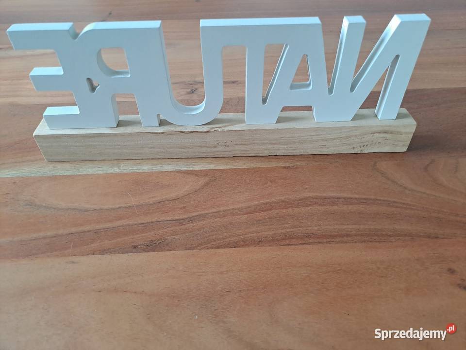 Drewniany napis dekoracyjny Nature