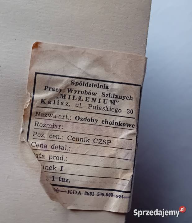 Zestawsrebrnych brokatowych bombek choinkowych Porcelana i szkło Koźminek