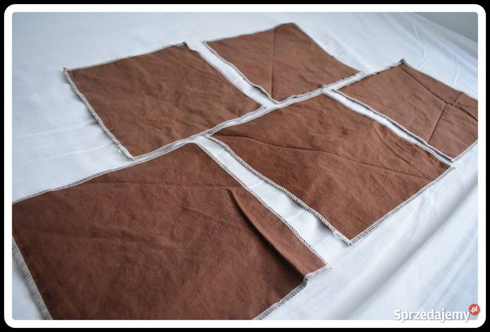 Zestaw 5 brązowych serwetek 25 x 25 mazowieckie Płock