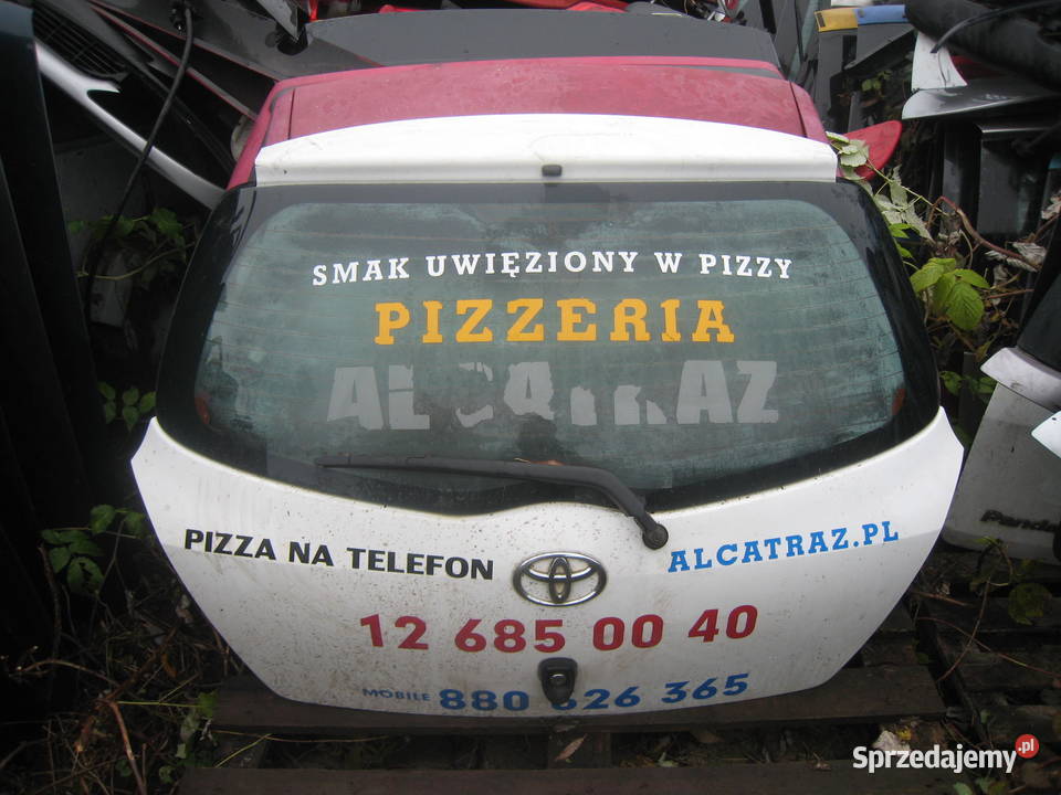Klapa tylna szyba tylna biała Toyota Yaris II 06 Kraków