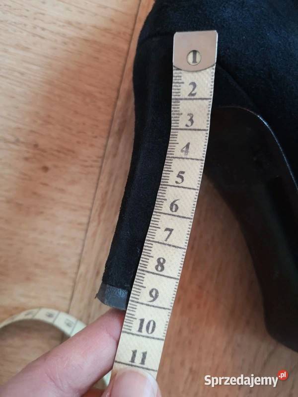 Zamszowe kozaki Minelli prawie kolano na szpilce podlaskie Białystok sprzedam