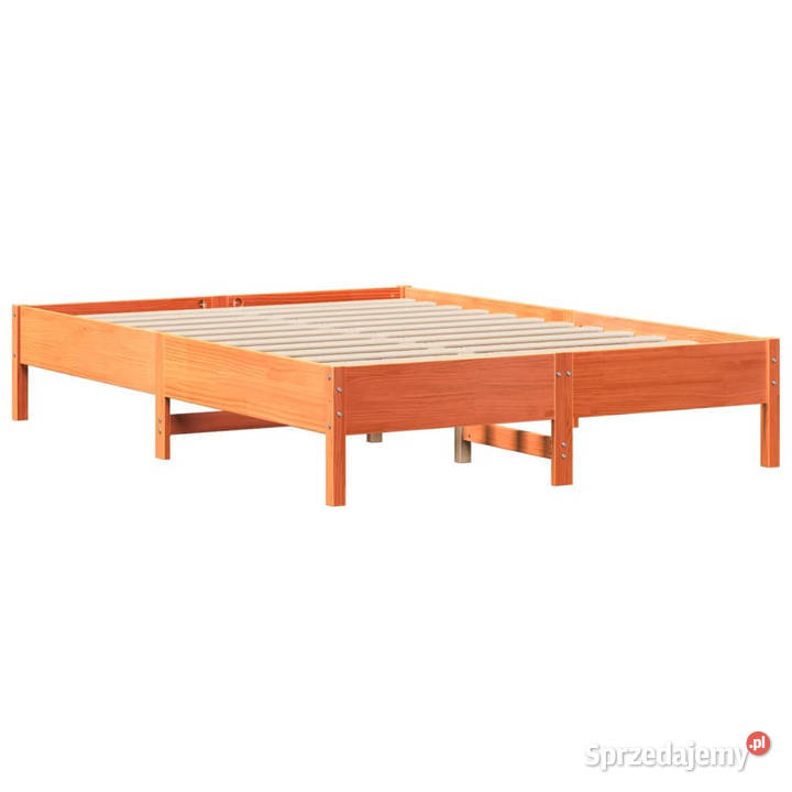 Łóżko z regałem bez materaca lite drewno sosnowe 146cm Warszawa
