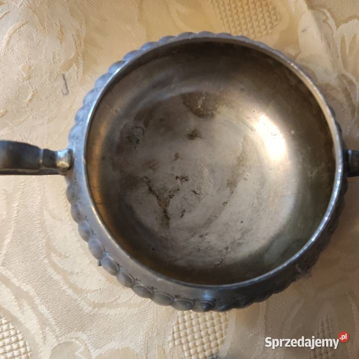 Stara platerowana stopem srebra cukiernica styl