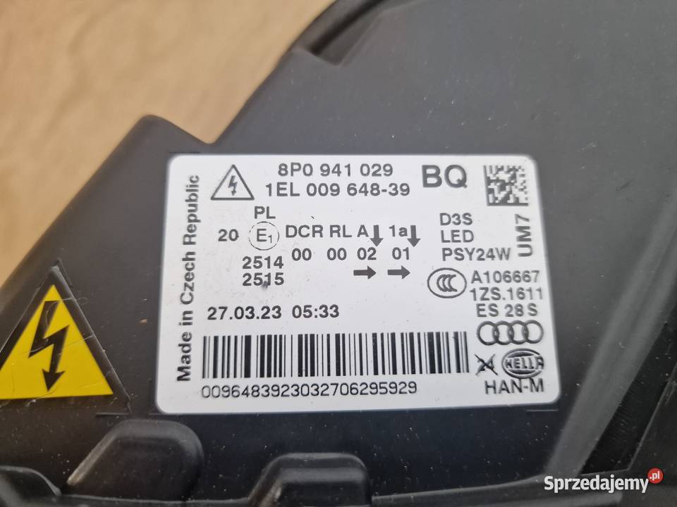 AUDI A3 S3 8P Lift REFLEKTOR XENON LED NOWY LEWY osobowe sprzedam