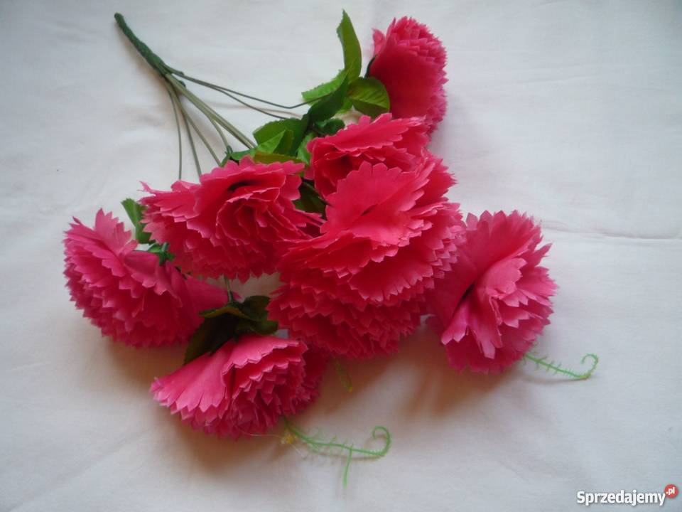 Goździk 8 sztuk Sztuczny kwiat Bukiet gałązka Dekoracje i ozdoby Szczecin