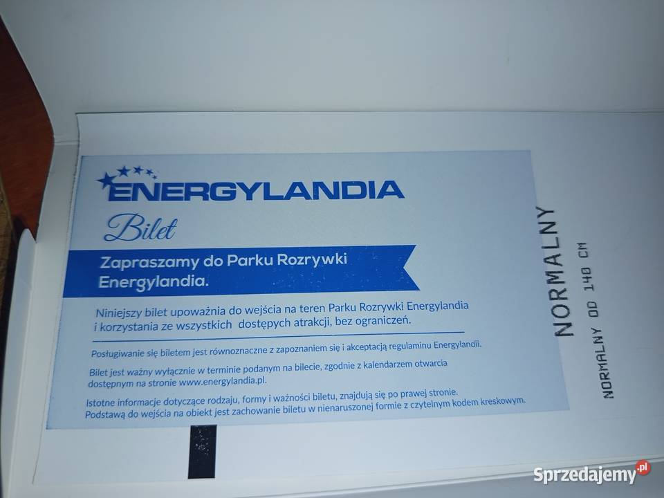 Bilet prezentowy wejściówka Energylandia Kultura i Rozrywka Sosnowiec