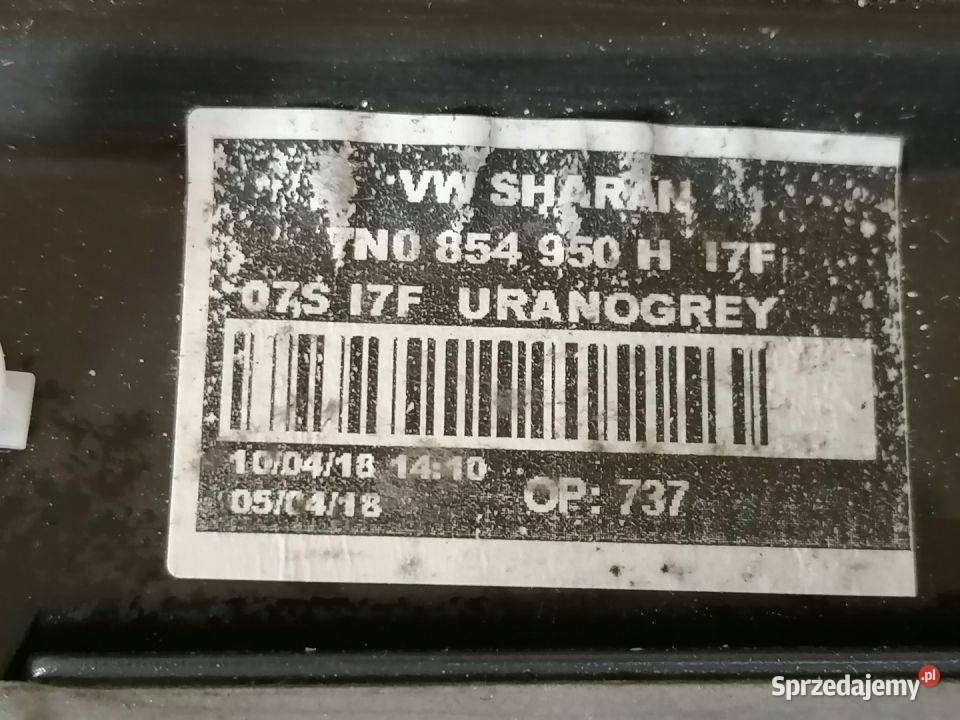 VW SHARAN II 1019R LISTWA PROGOWA PRAWY TYŁ osobowe wielkopolskie Pleszew
