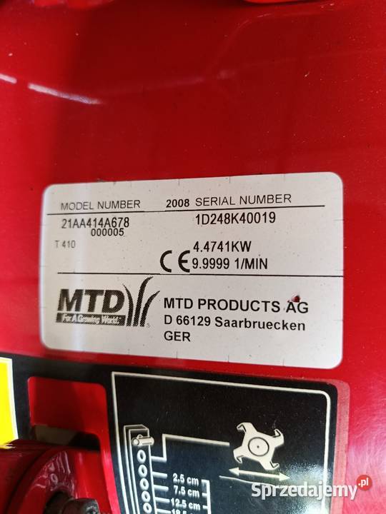 Glebogryzarka spalinowa MTD