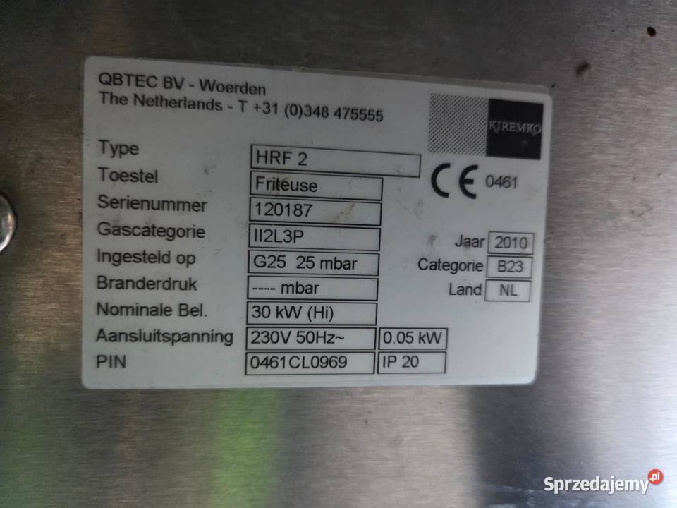 KIREMKO HRF 2 Frytkownica przemysłowa 3komorowa Krotoszyn