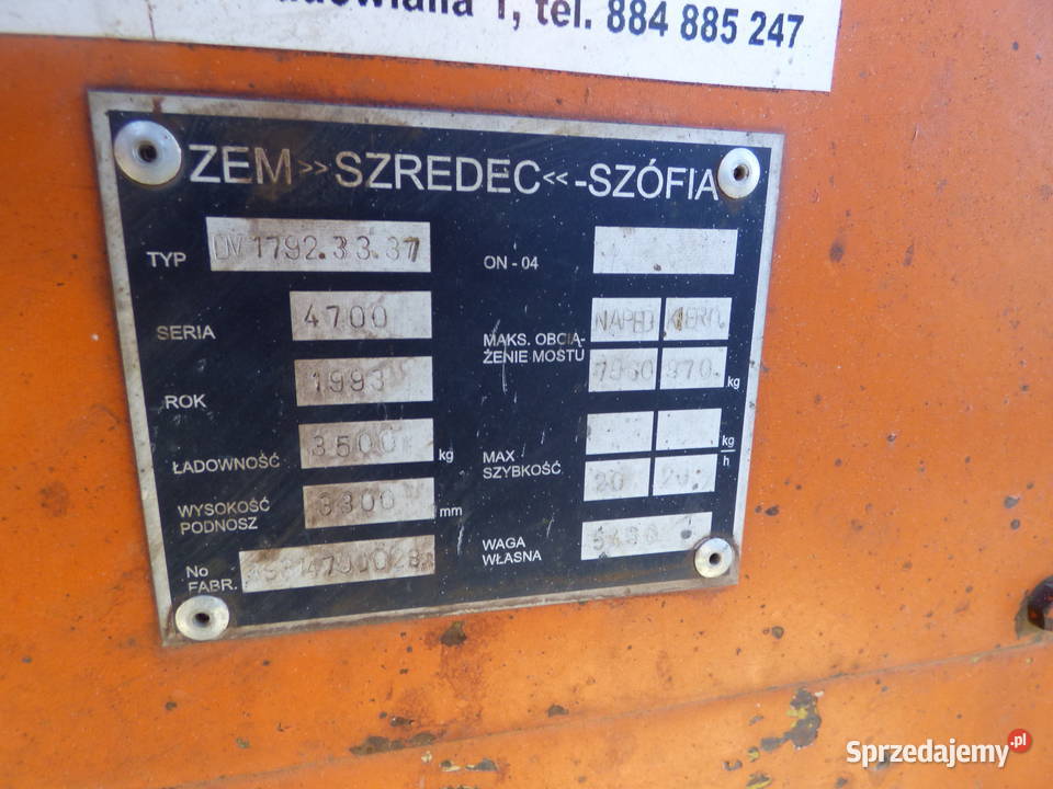 Wózek widłowy Balkancar Lublin sprzedam