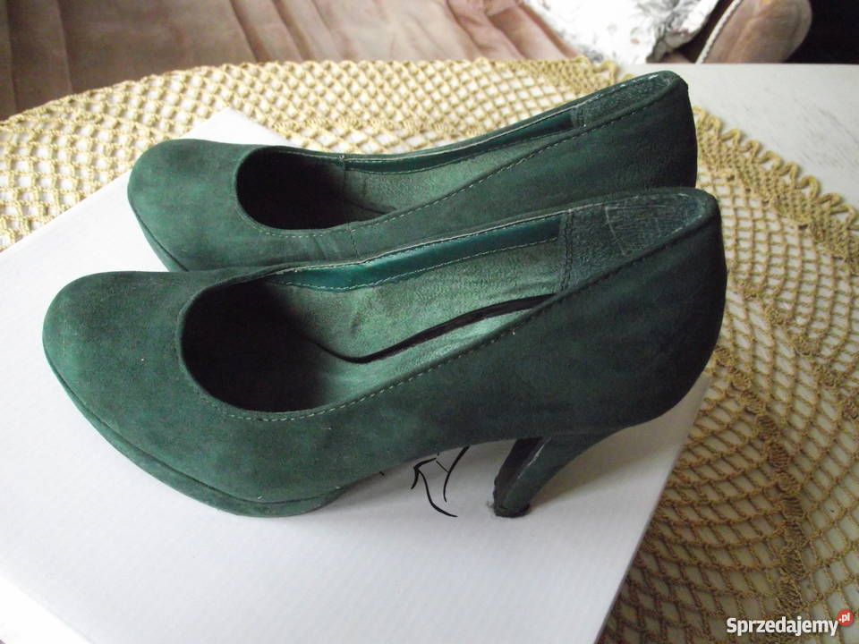 ZAMSZOWE SZPILKI SKÓRA NATURALNA r 37 Damskie wielkopolskie Piła