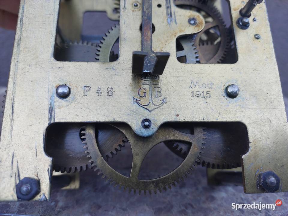 685 Mechanizm starego zegara ściennego Gustav Tczew