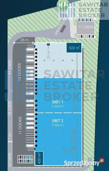 Magazyn klasy A gotowy do wynajęcia