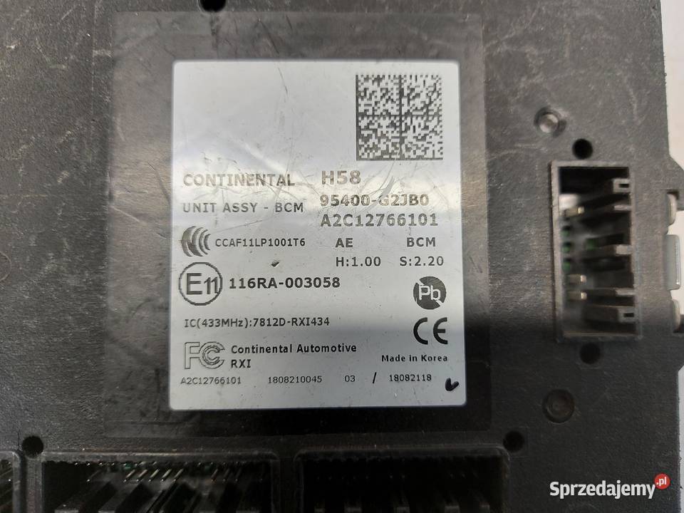 Hyundai Ioniq Moduł sterownik BCM 95400G2JB0 sprzedam