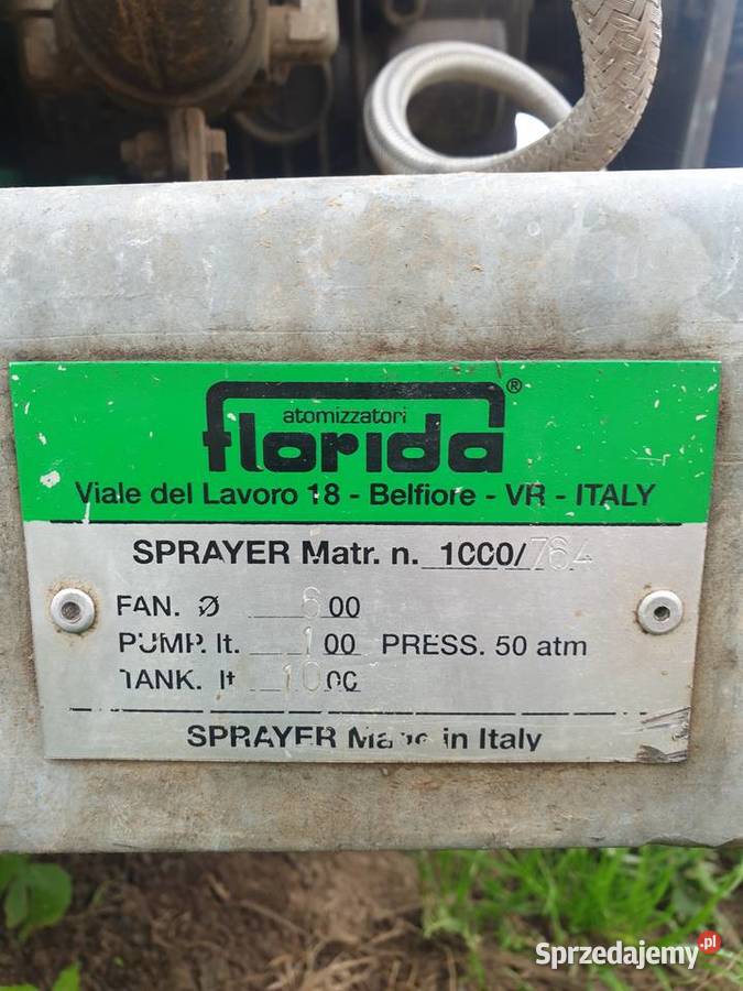 opryskiwacz sadowniczy 1100l Florida małopolskie Tuchów sprzedam