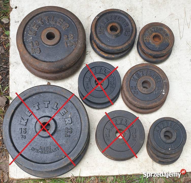 Obciążenie żeliwne KETTLER 15 10 25 Legnica sprzedam