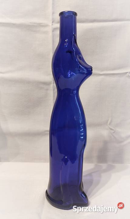 Butelka KOT szkło ozdobna dekoracyjna wazon Jasień