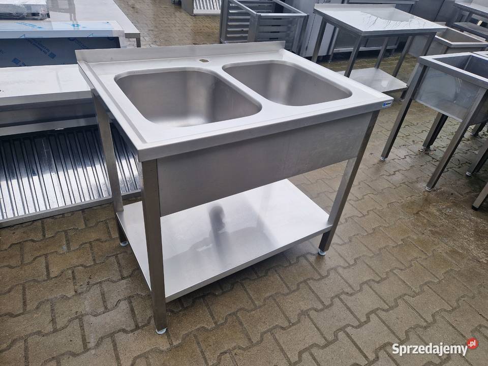 Zlew Gastronomiczny 2 Komorowy Z Półką 1007085 Ostrów Wielkopolski