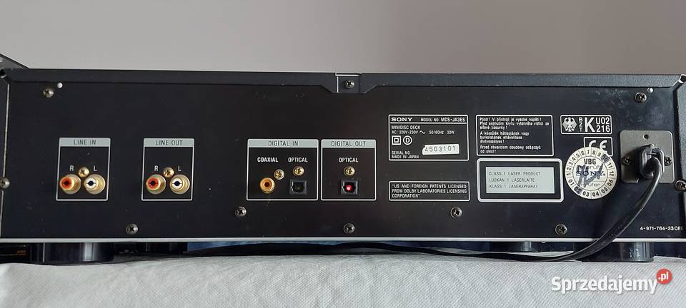 Nagrywarka Minidisc Sony MDSJA3 Odtwarzacze CD i MD mazowieckie