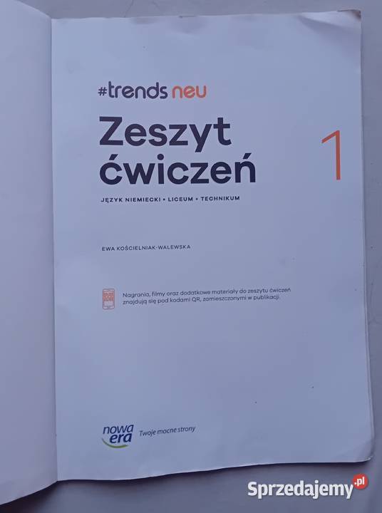 Trends Neu Zeszyt ćwiczeń język niemiecki Kl 1 Rok wydania 2024 wielkopolskie Koźminek sprzedam