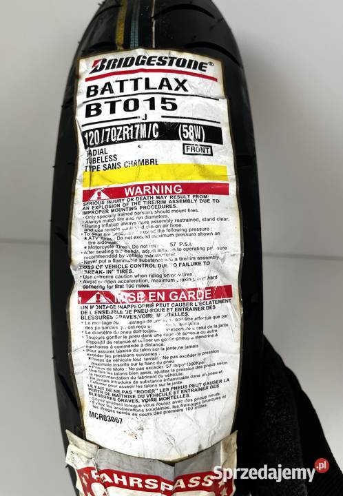 4453 Opona motocyklowa BRIDGESTONE BATTLAX Opony Łobżenica