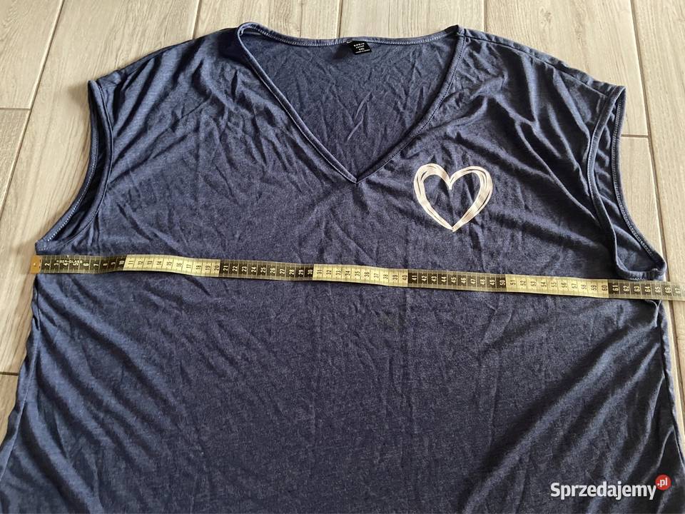 Koszulka luźna szeroka granatowa XL shein tshirt niebieski Rogoźno