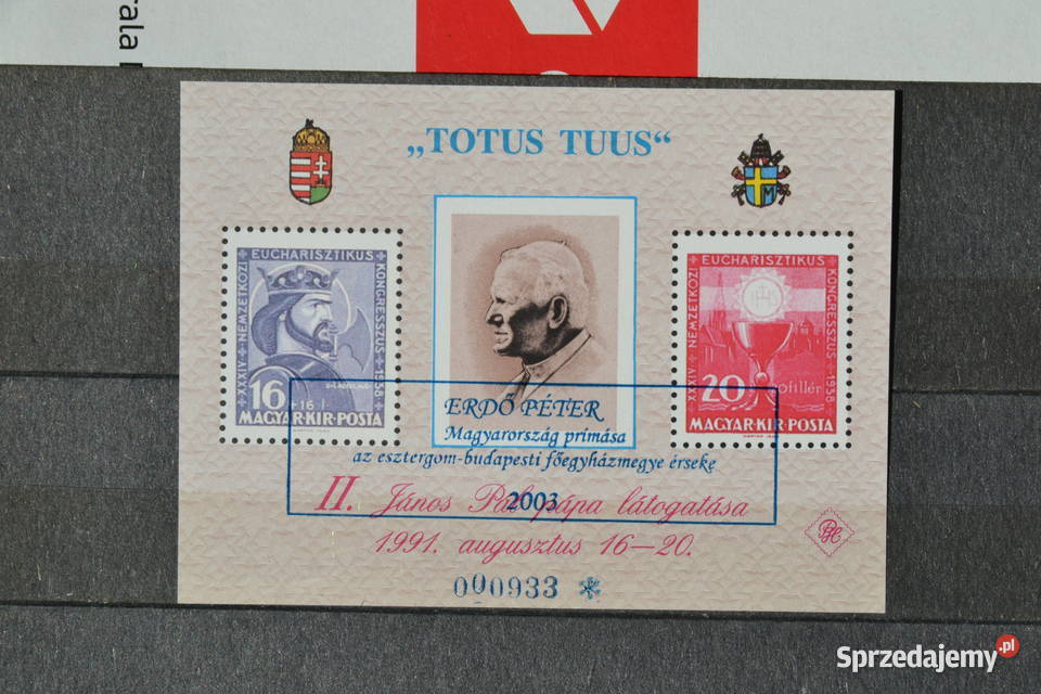 Znaczki Papież Jan Paweł II Węgry Blok