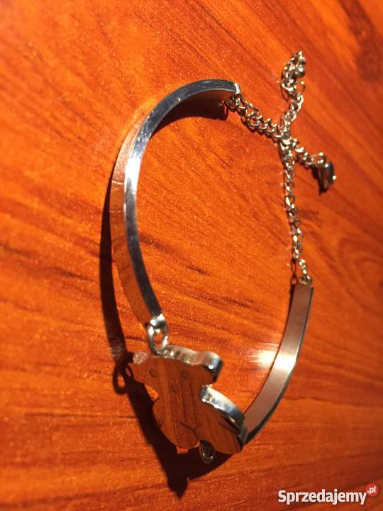 bransoletka z misiem posrebrzana Wrocław