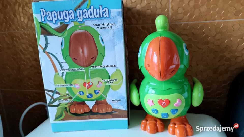 Papuga gaduła zabawka edukacyjna