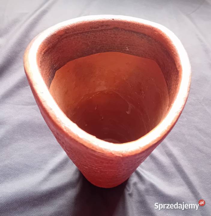Ceramiczny wazon styl brutalistyczny recznie wielkopolskie Koźminek