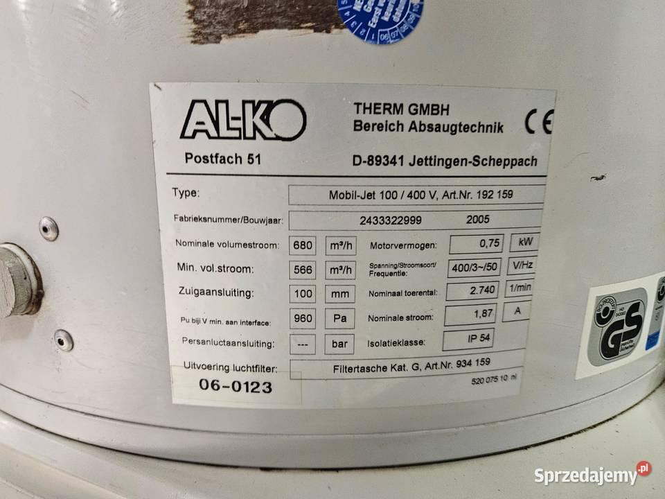 Mobilny odkurzacz ALKO Mobil Jet 100 Pszczyna