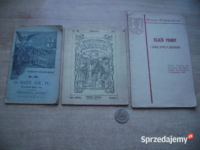 Starocie z PRL Dewocjonalia Zestaw 3 broszurki Pozostałe Gdynia