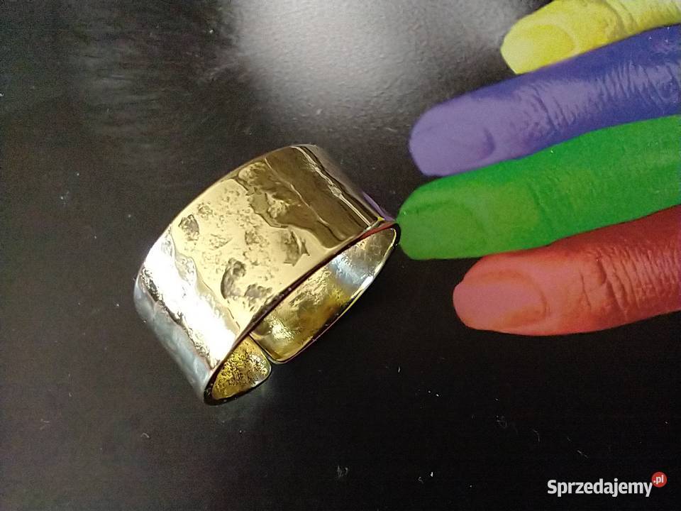 Obrączka pierścionek czysty mosiądz łódzkie