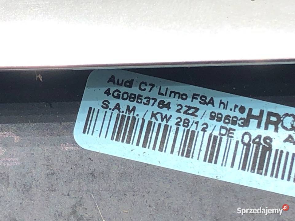 LISTWA ZGARNIAJĄCA TYŁ PRAWA CHROM AUDI A6 C7 podkarpackie