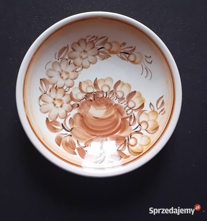 Ręcznie malowany talerzyk głęboki zawieszany ZF Koźminek
