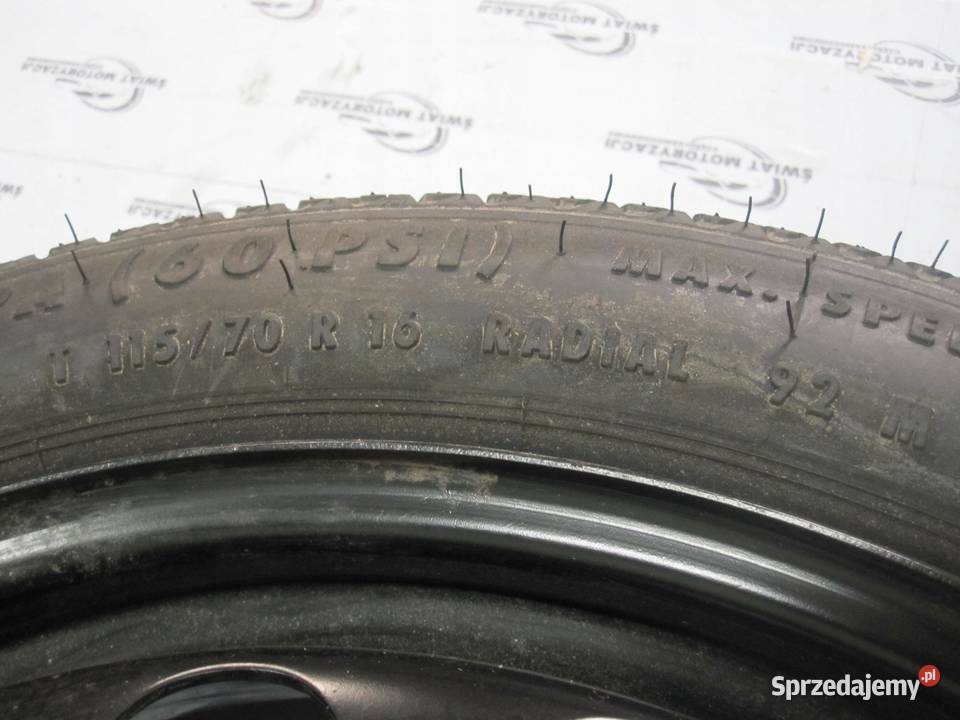 OPEL VECTRA C koło dojazdowe 1157016 92M 5x110 Opony i felgi