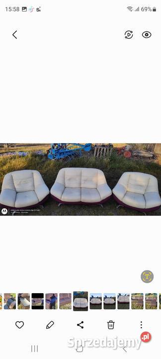 Sprzedam komplet sofa I 2 fotele że skóry Inowrocław sprzedam