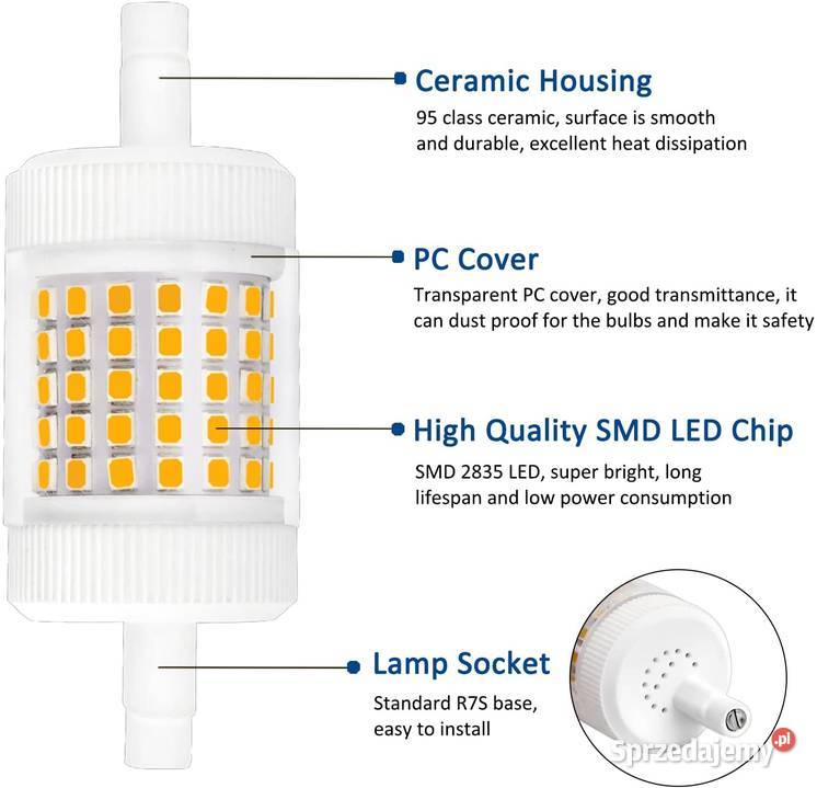 żarówka 10W LED R7S Light Bulbs 78MM Zamość