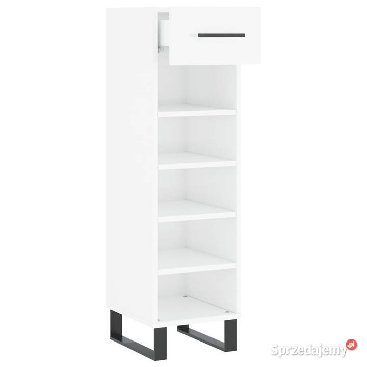 Szafka na buty wysoki połysk biała 30x35x105 mazowieckie