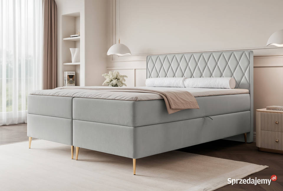 Łóżko kontynentalne z pojemnikiem Caro rożne wielkopolskie Tarchały Małe