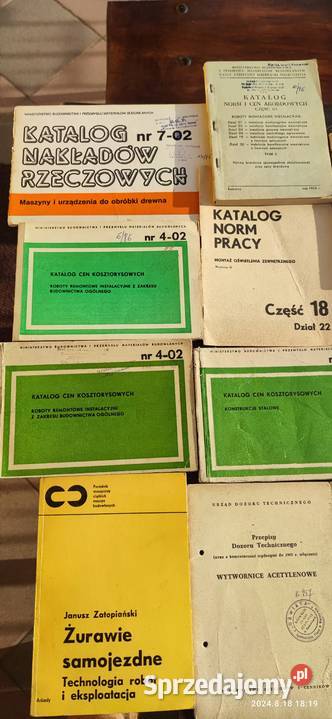 Katalogi norm pracynakładów rzeczowych Łazy