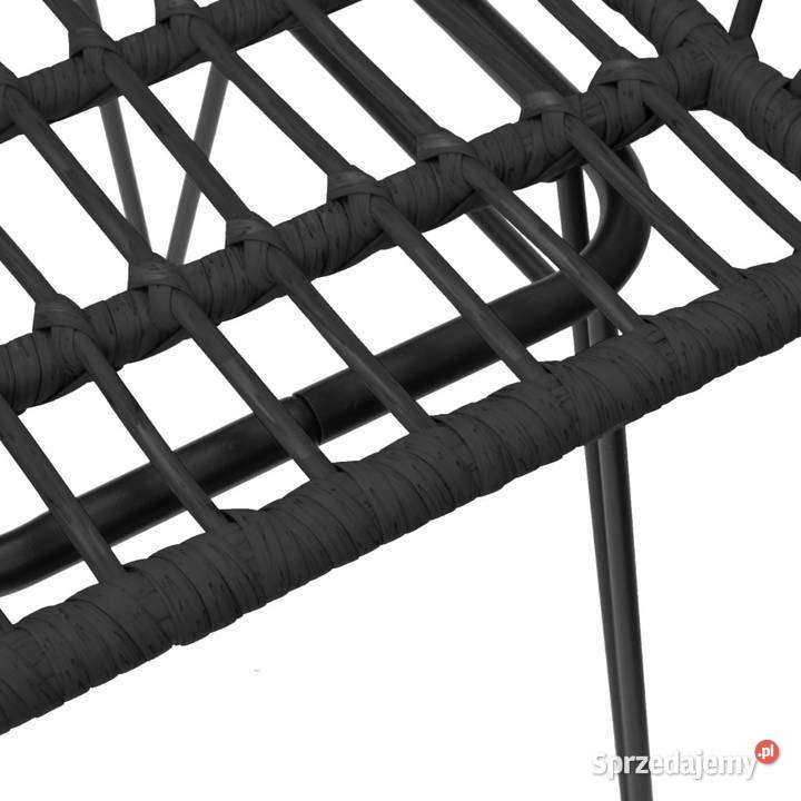 Krzesła ogrodowe 2 czarne 56x64x80 rattan PE Warszawa