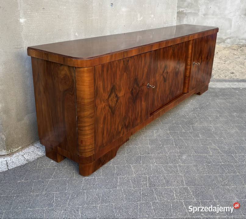 Komoda RTV Orzech 180 Art Deco Antyk Renowacji